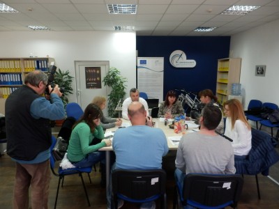 снимка от работна среща на ОИЦ - Хасково с представители на медии