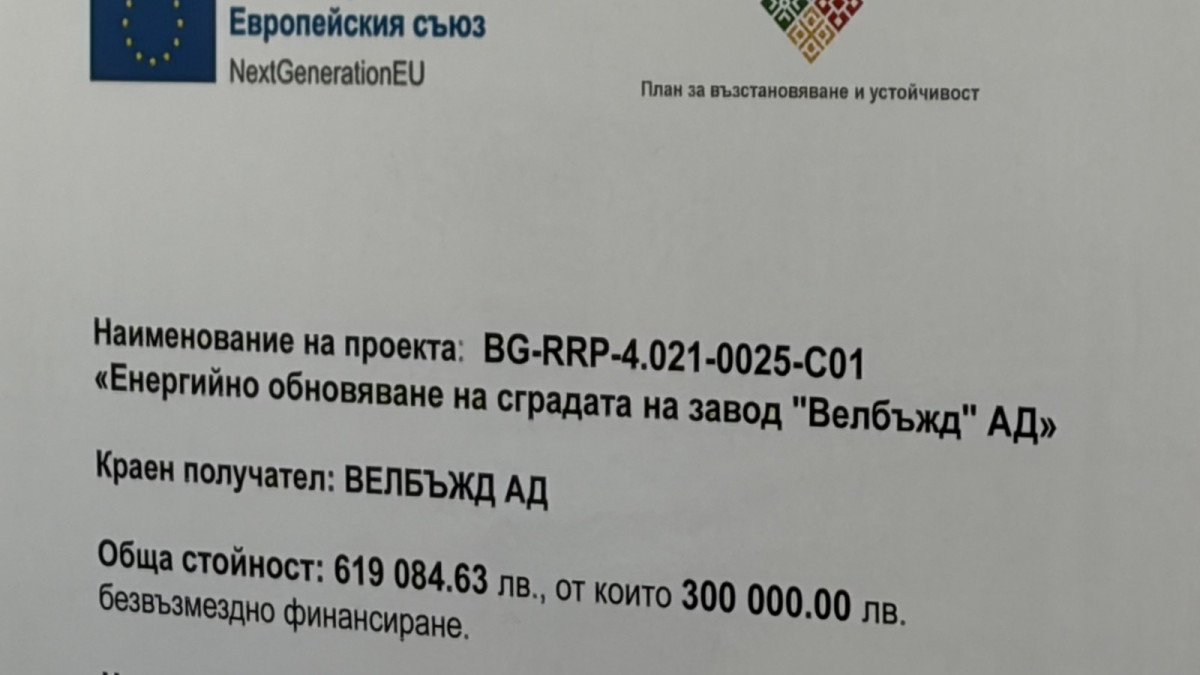 Проект Велбъжд АД